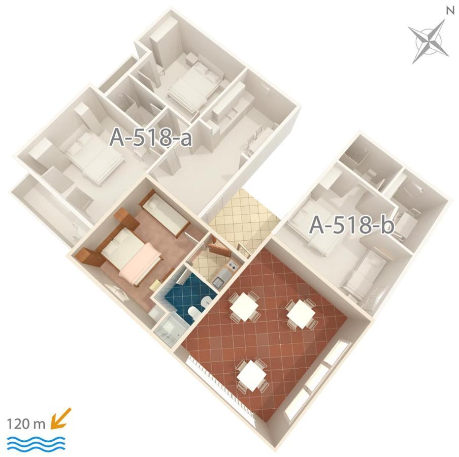 Apartments By The Sea Podgora, Makarska - 518 Exterior foto