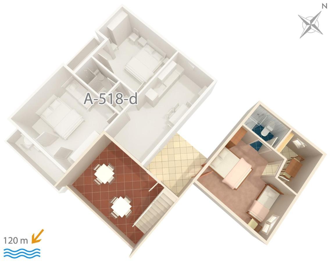 Apartments By The Sea Podgora, Makarska - 518 Exterior foto